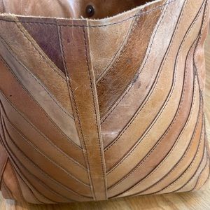 Leather cross body bag